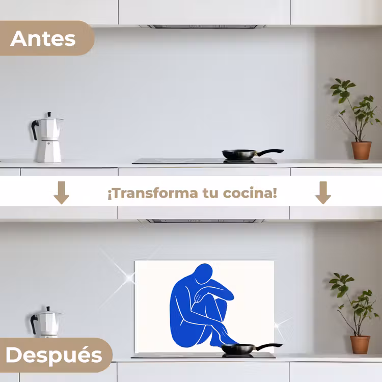 Salpicaderos de cocina - Cuerpo - Abstracto - Azul — 7