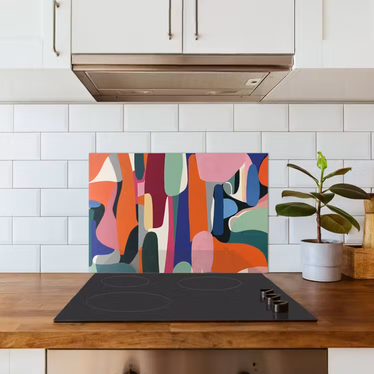 Salpicaderos de cocina - Formas - Rítmico - Colores - Abstracto — 3