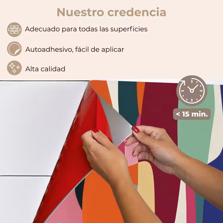 Salpicaderos de cocina - Formas - Rítmico - Colores - Abstracto — 4