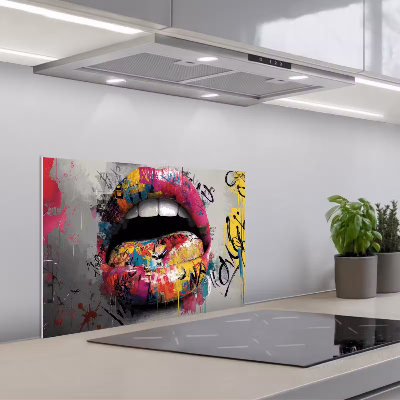 Salpicaderos de cocina - Labios - Graffiti - Expresivos — 1