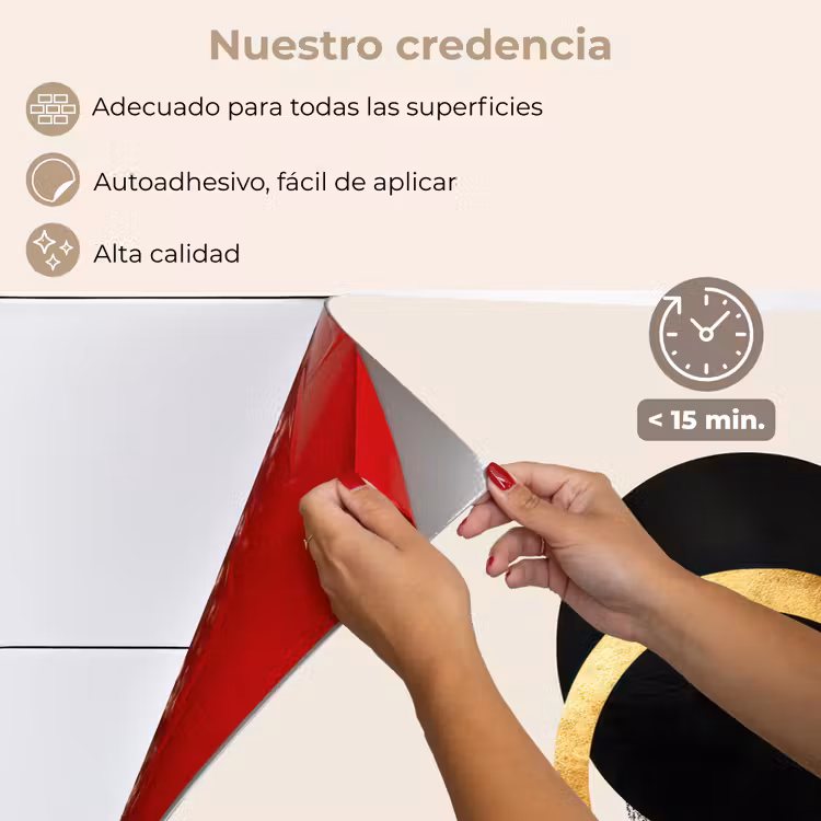 Salpicaderos de cocina - Diseño abstracto - Círculo negro - Manchas de pintura — 4
