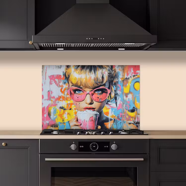 Salpicaderos de cocina - Expresivo - Batido - Mujer - Colores vivos — 5
