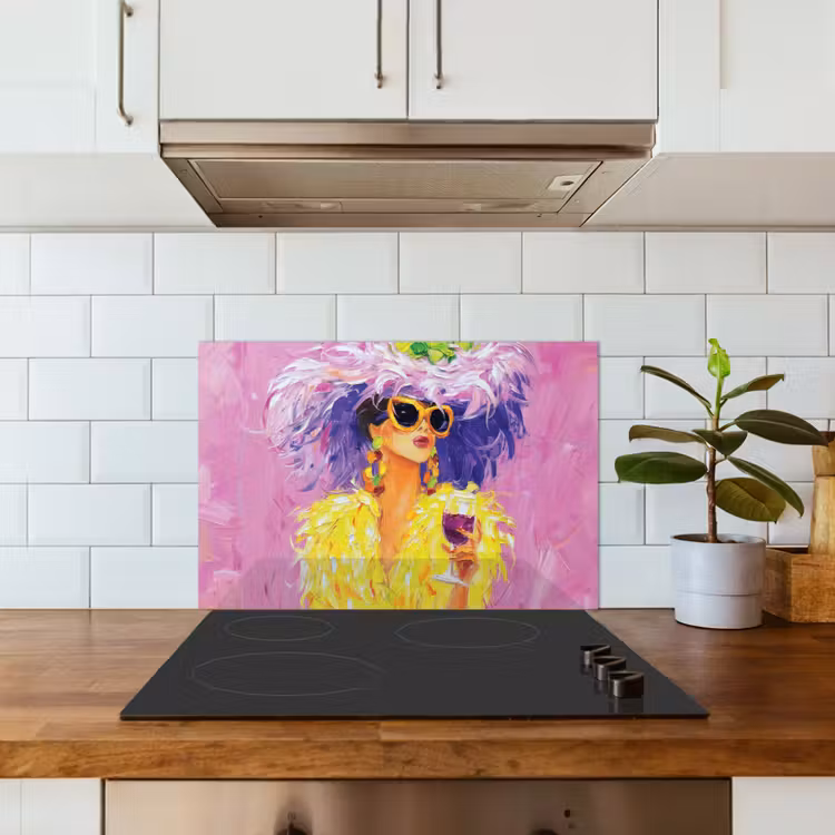 Salpicaderos de cocina - Gafas de sol - Mujer - Abrigo - Plumas — 3
