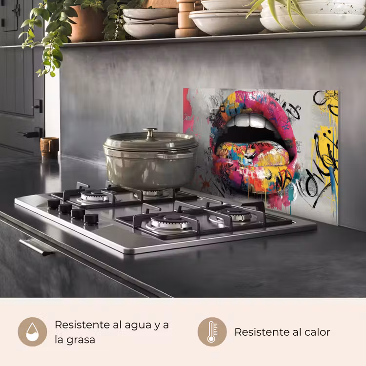 Salpicaderos de cocina - Labios - Graffiti - Expresivos — 2