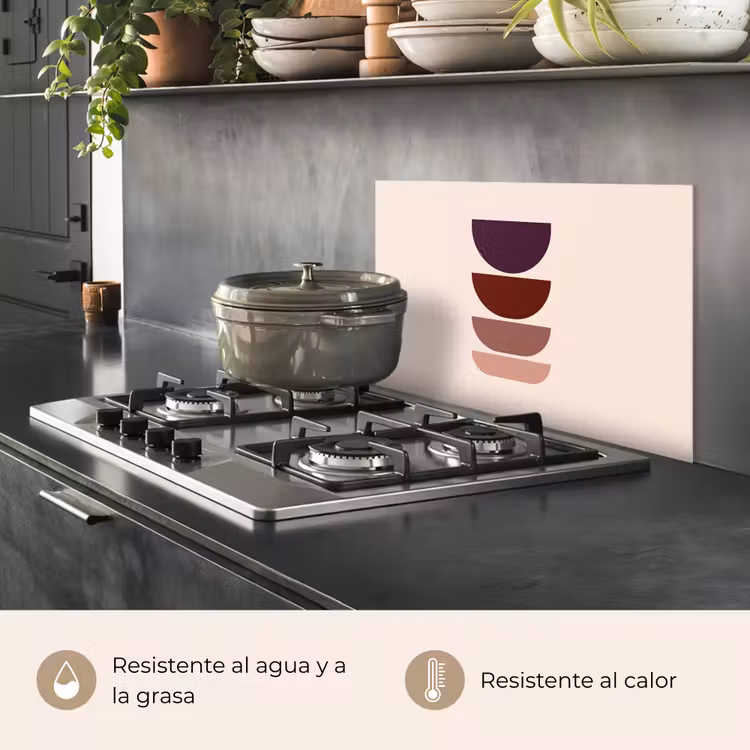 Salpicaderos de cocina - Armonioso - Simétrico - Rojo — 2