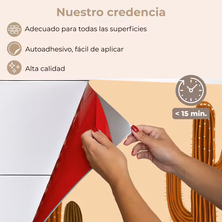 Salpicaderos de cocina - Cactus - Desierto - Arena - Marrón — 4