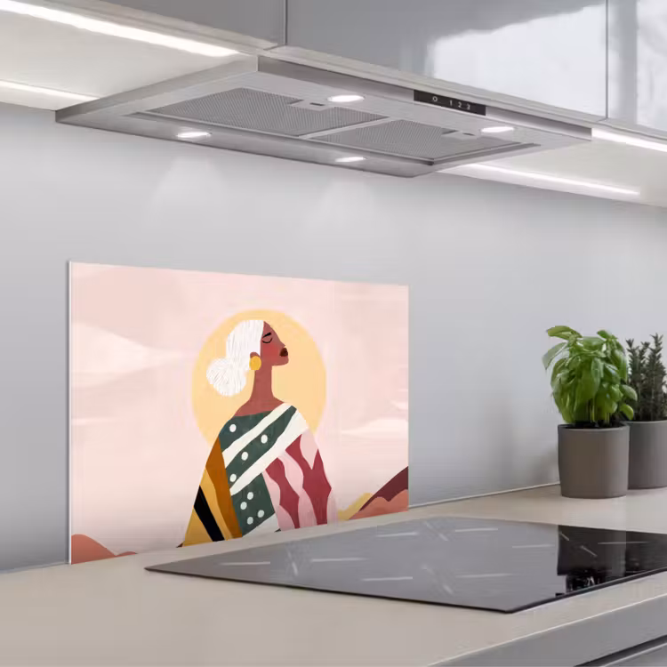 Salpicaderos de cocina - Mujer - Sol - Colorido — 1