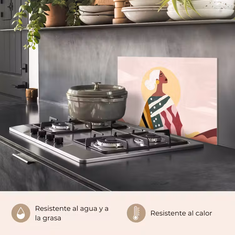 Salpicaderos de cocina - Mujer - Sol - Colorido — 2