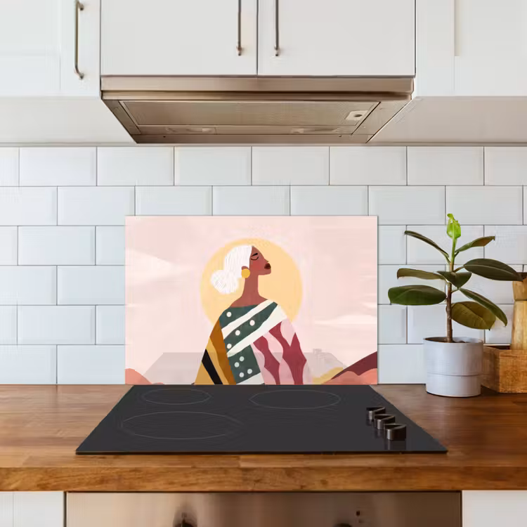 Salpicaderos de cocina - Mujer - Sol - Colorido — 3