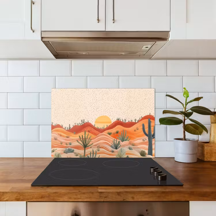 Salpicaderos de cocina - Paisaje - Colinas - Puesta de sol — 3