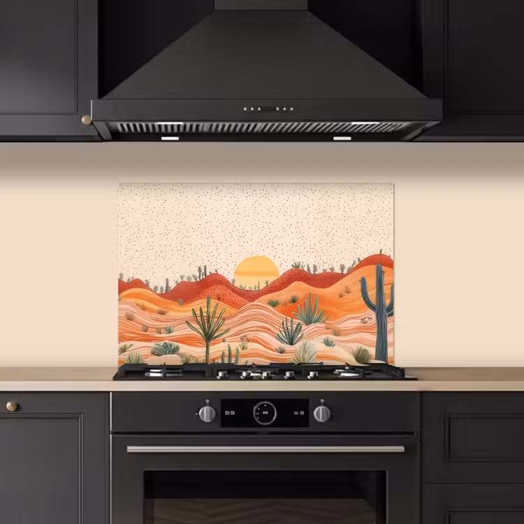 Salpicaderos de cocina - Paisaje - Colinas - Puesta de sol — 5