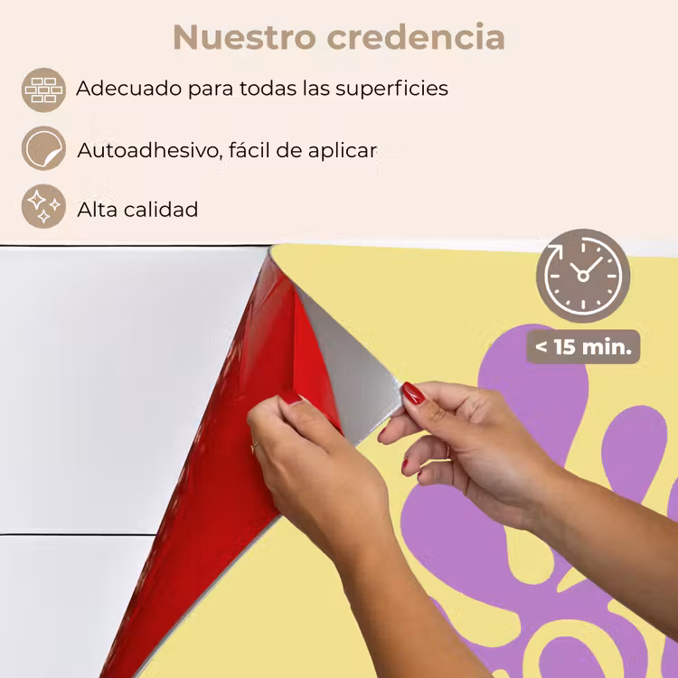 Salpicaderos de cocina - Coral - Círculo - Abstracto - Amarillo — 4
