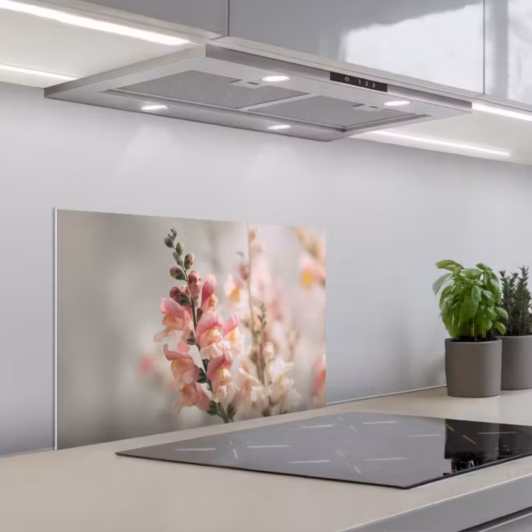 Salpicaderos de cocina - Flor - Boca de dragón - Rosa - Tallo — 1