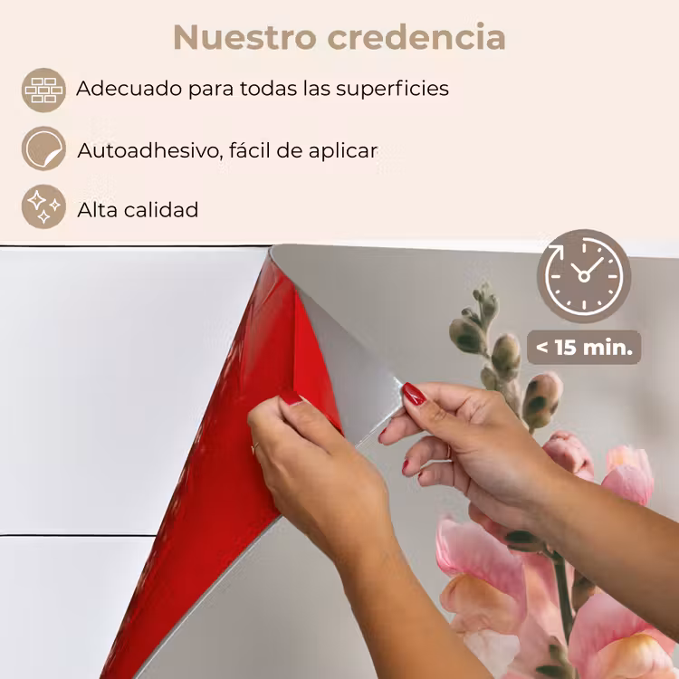 Salpicaderos de cocina - Flor - Boca de dragón - Rosa - Tallo — 4