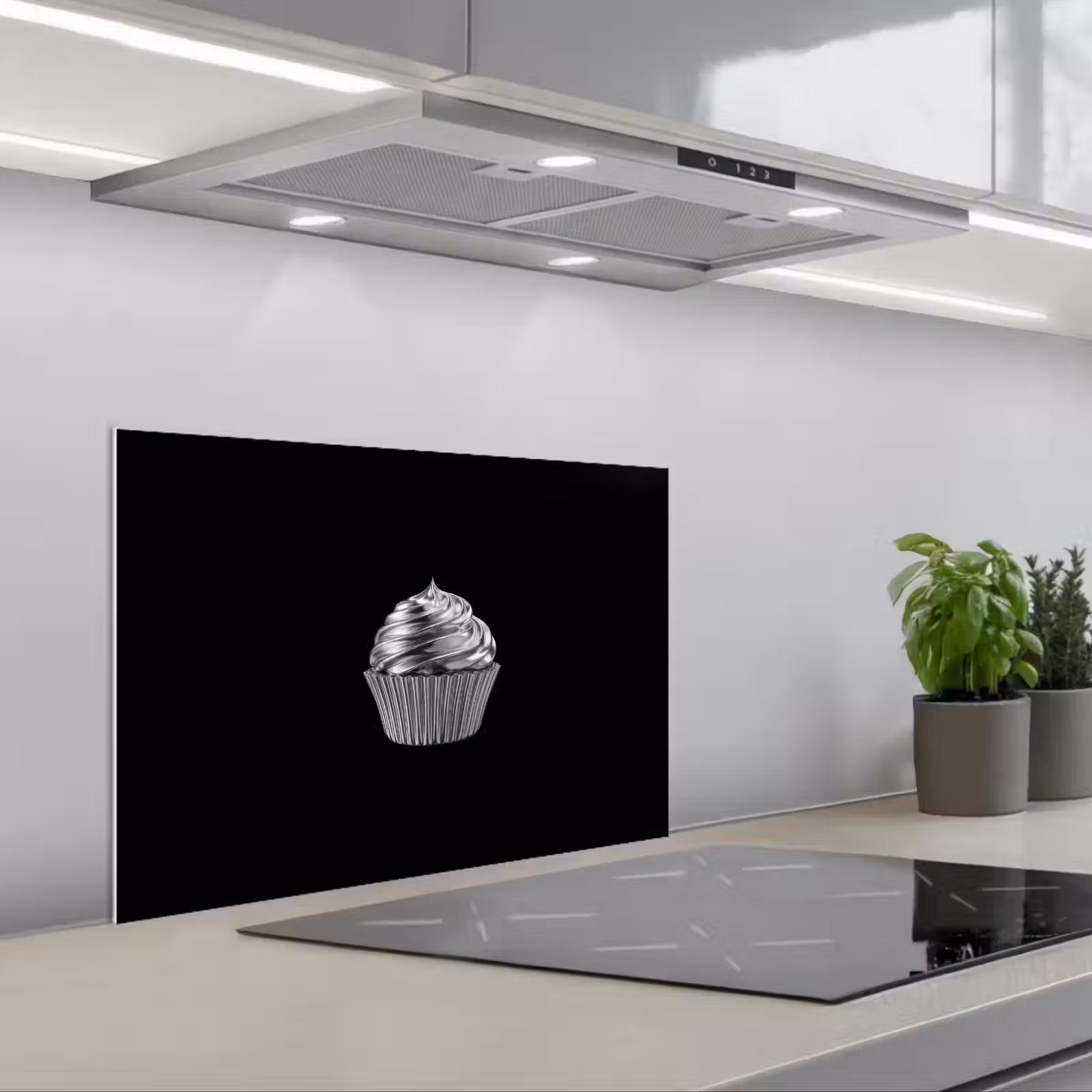 Salpicaderos de cocina - Cupcake - Lujoso - Plata — 1