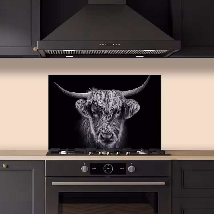 Salpicaderos de cocina - Highlander escocés - Negro - Vaca - Animales — 5