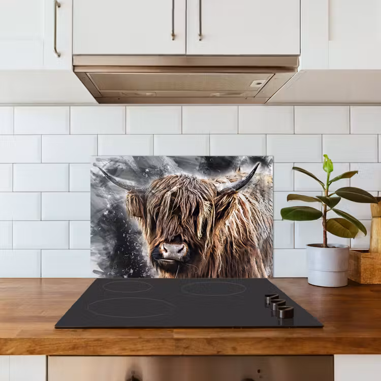 Salpicaderos de cocina - Highlander escocés - Pintura - Vaca — 3