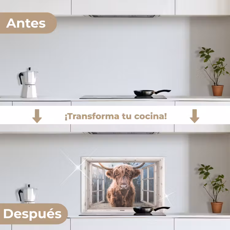 Salpicaderos de cocina - Highlander escocés - Vaca - Montaña - Vista — 7