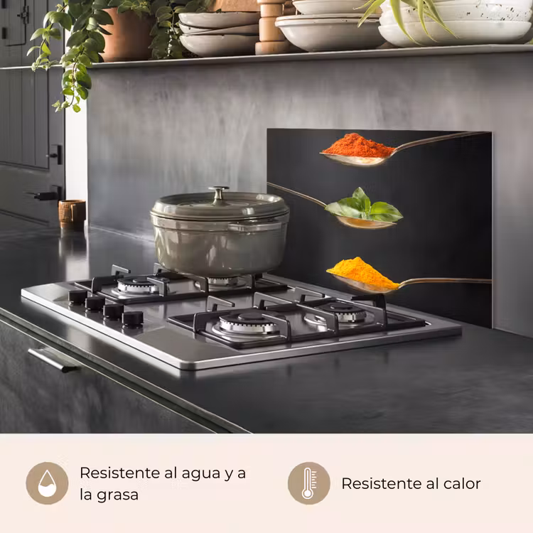 Salpicaderos de cocina - Hierbas - Cuchara - Especias - Negra - Italiana — 2