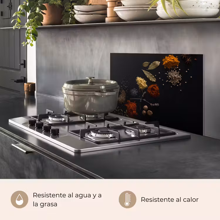 Salpicaderos de cocina - Hierbas - Negras - Especias - Cocina - Cocina — 2