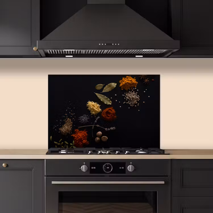 Salpicaderos de cocina - Hierbas - Negras - Especias - Cocina - Cocina — 5
