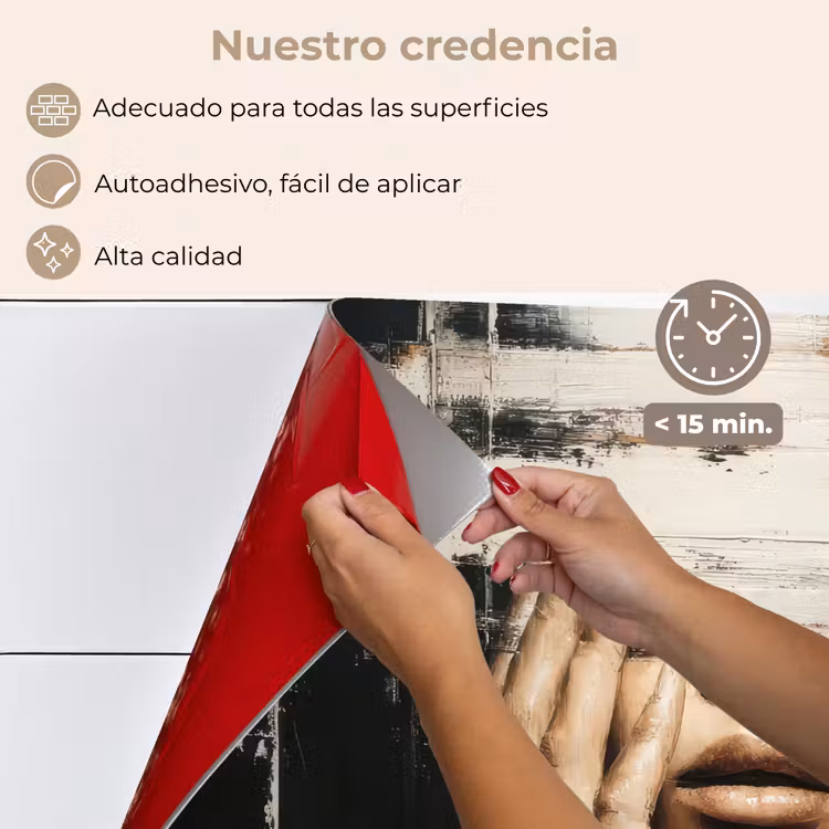 Salpicaderos de cocina - Mano - Cara - Rayas - Abstracto — 4