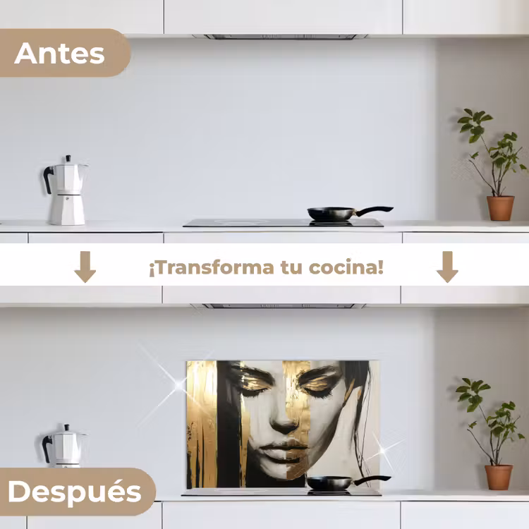 Salpicaderos de cocina - Ojos - Cara - Oro - Rayas — 7