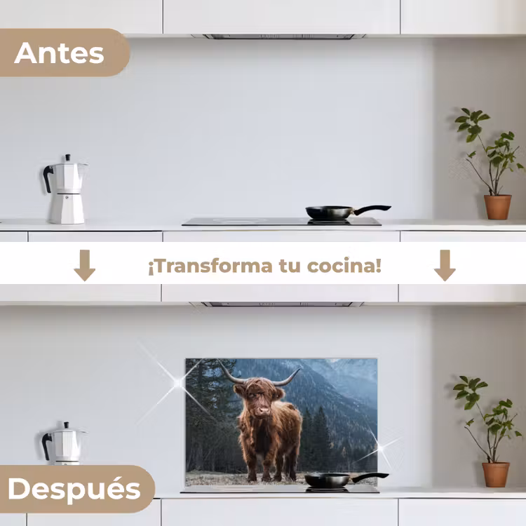 Salpicaderos de cocina - Highlander escocés - Montaña - Paisaje - Árboles - Vaca - Naturaleza — 7