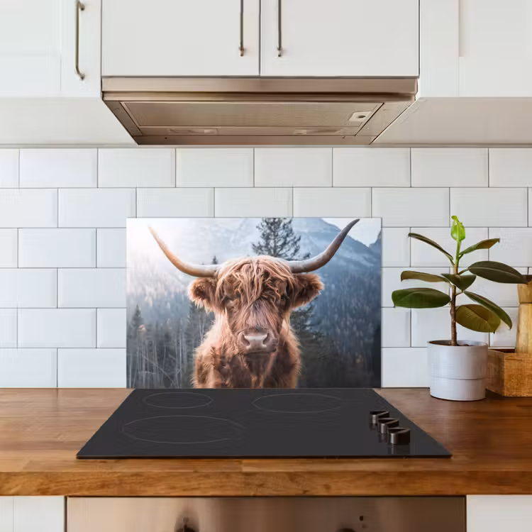 Salpicaderos de cocina - Highlander escocés - Vaca - Animales - Montaña - Naturaleza — 3