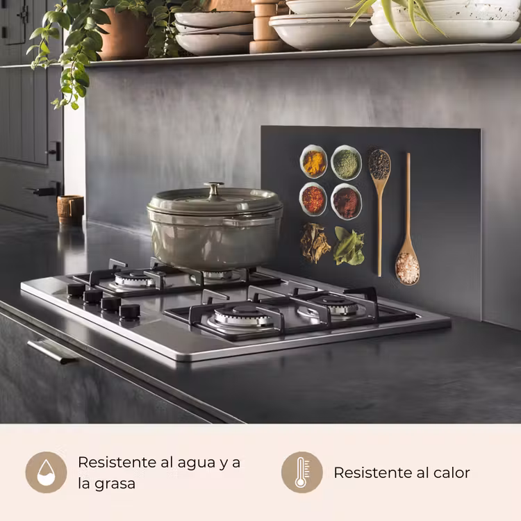 Salpicaderos de cocina - Cazo - Especias - Hierbas - Verde - Marrón - Rústico — 2