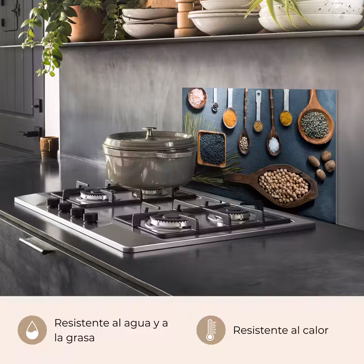 Salpicaderos de cocina - Hierbas - Cucharas - Especias - Cocina — 2