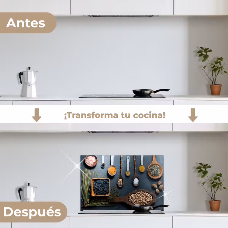 Salpicaderos de cocina - Hierbas - Cucharas - Especias - Cocina — 7
