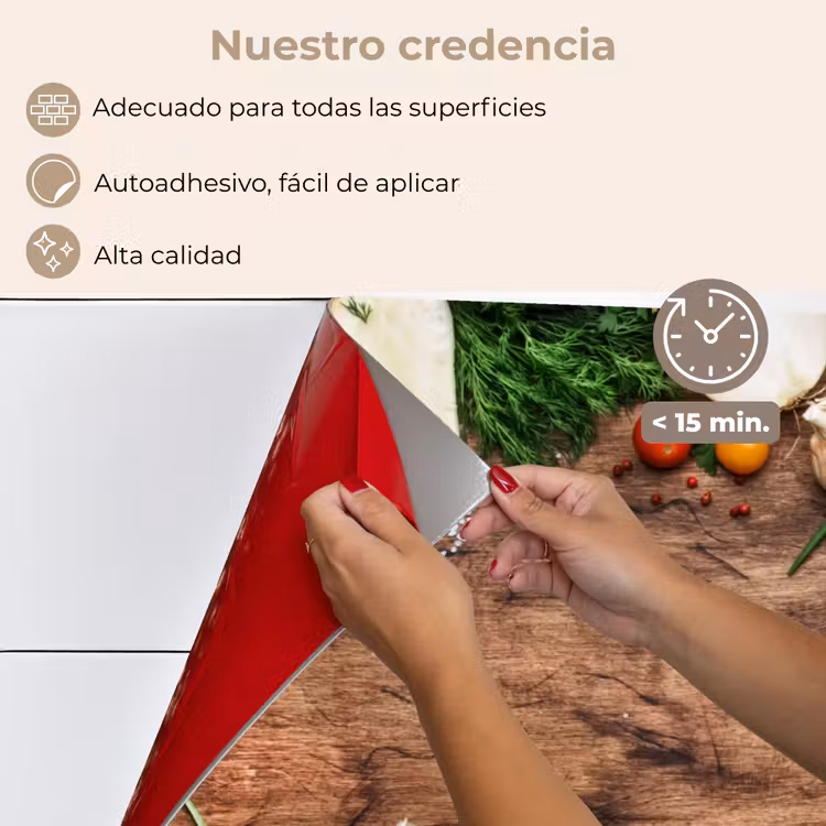 Salpicaderos de cocina - Hierbas - Verduras - Rústico — 4