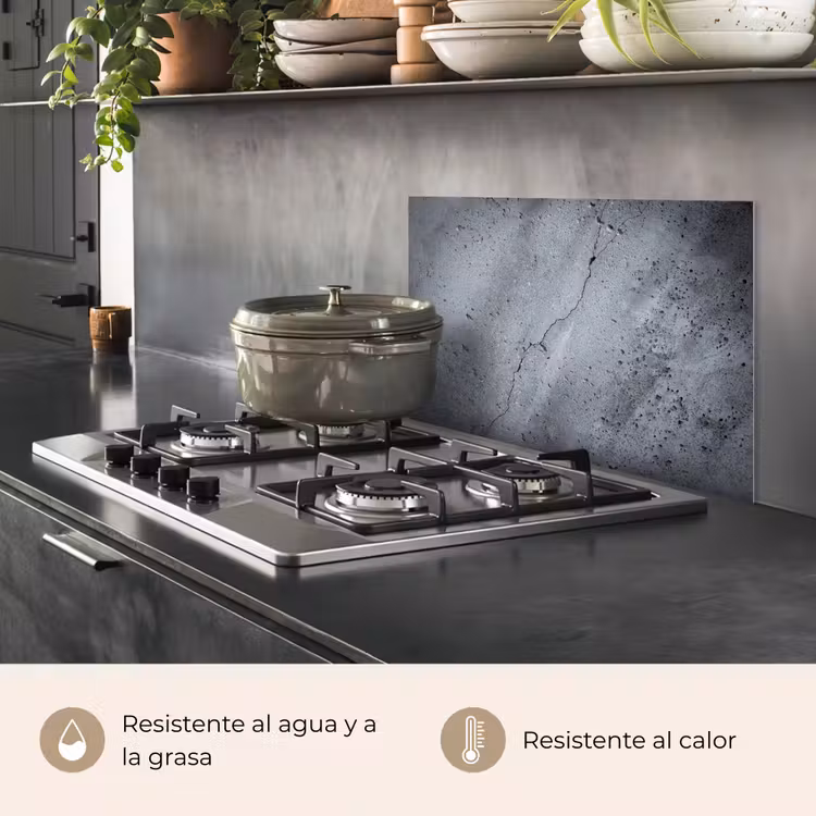 Salpicaderos de cocina - Hormigón - Gris - Grieta — 2