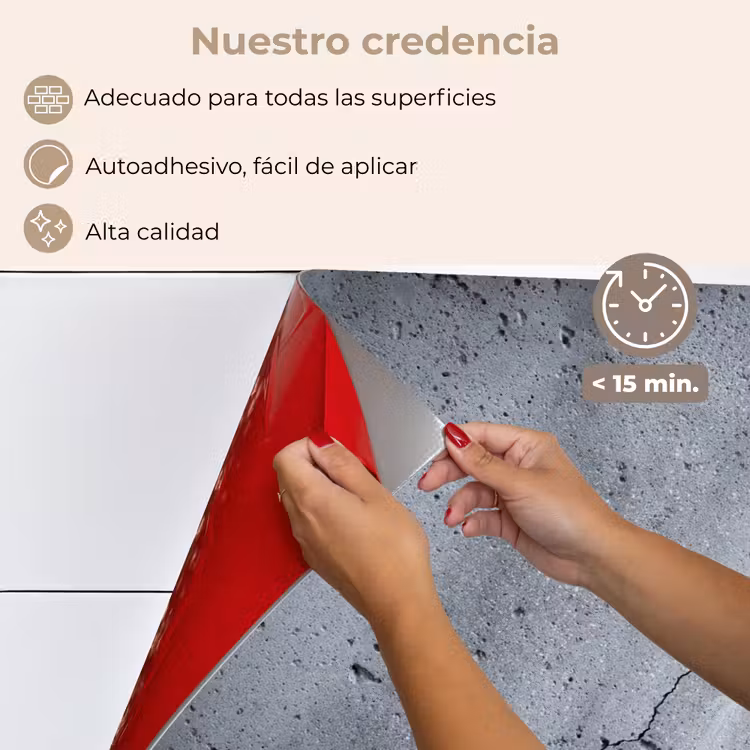 Salpicaderos de cocina - Hormigón - Gris - Grieta — 4