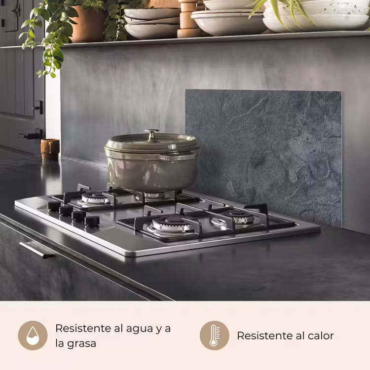Salpicaderos de cocina - Gris - Hormigón - Pizarra - Con textura - Retro — 2