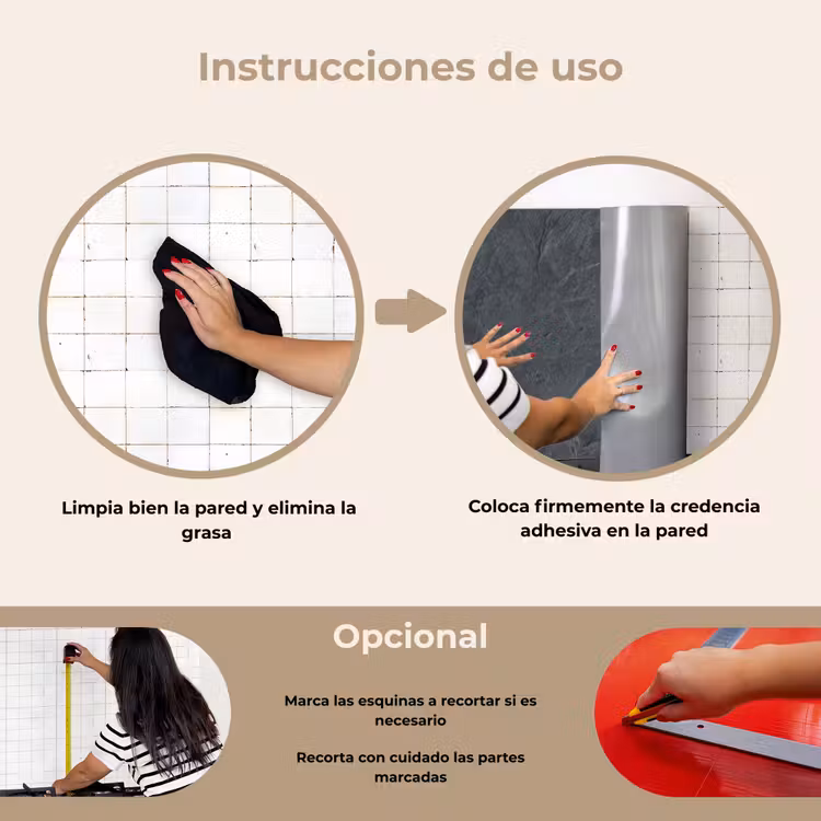 Salpicaderos de cocina - Gris - Hormigón - Pizarra - Con textura - Retro — 6