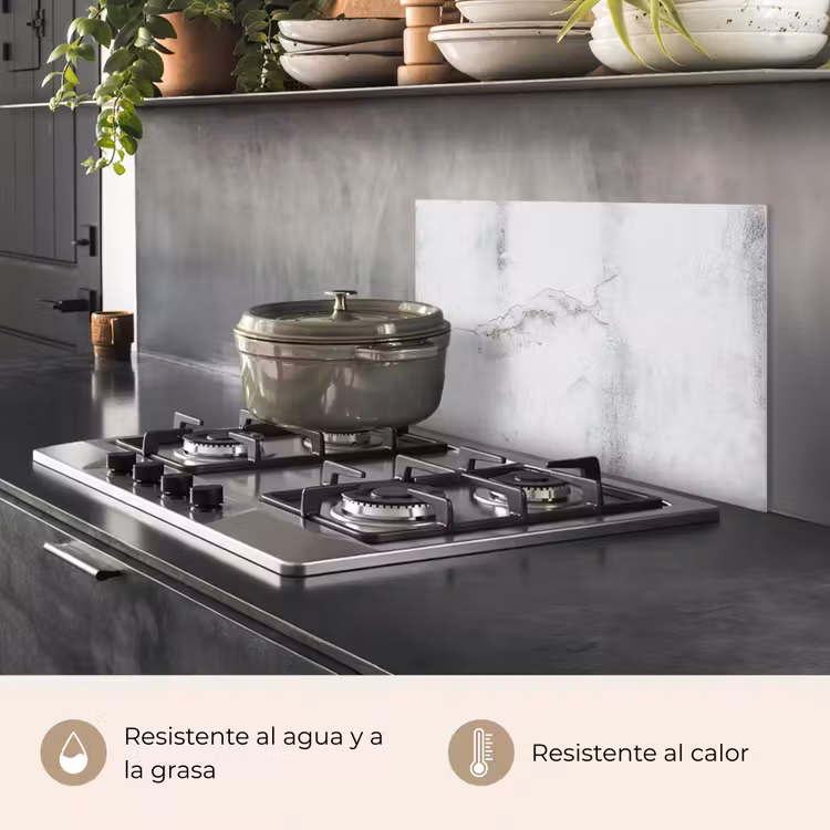 Salpicaderos de cocina - Hormigón - Gris - Blanco — 2