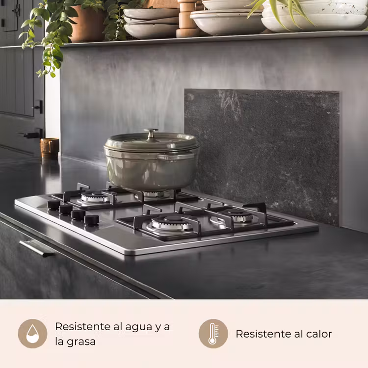 Salpicaderos de cocina - Hormigón - Pared - Negro - Vintage - Industrial — 2