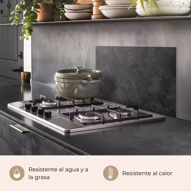 Salpicaderos de cocina - Hormigón - Textura - Industrial - Negro - Gris — 2