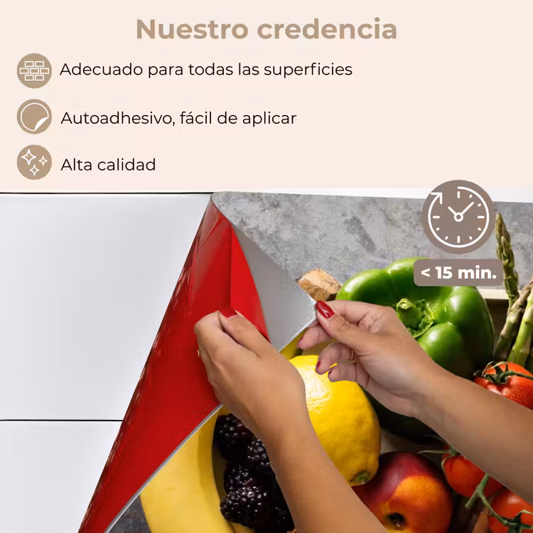 Salpicaderos de cocina - Caja - Fruta - Arco Iris — 4