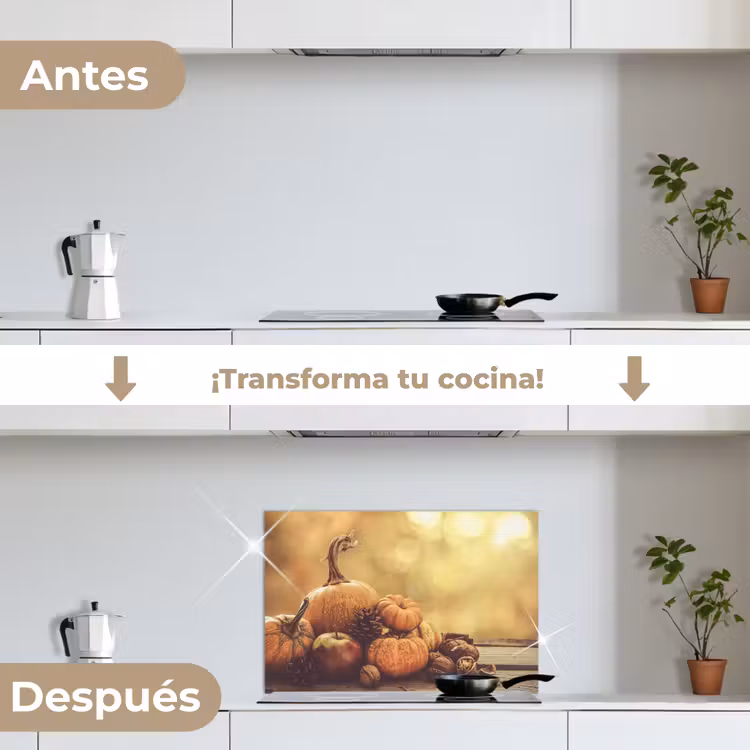 Salpicaderos de cocina - Calabaza - Otoño - Cono de pino - Fruta - Manzana — 7
