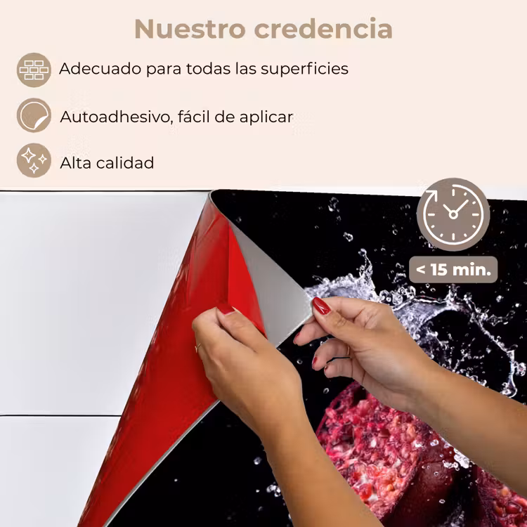 Salpicaderos de cocina - Granada - Fruta - Agua - Negra - Morada — 4