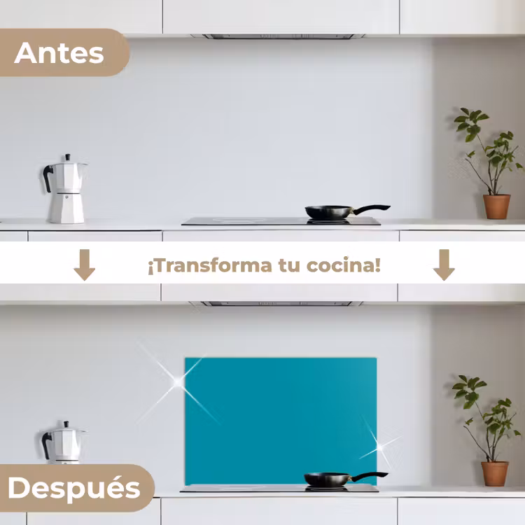 Salpicaderos de cocina - Azul - Color sólido — 7
