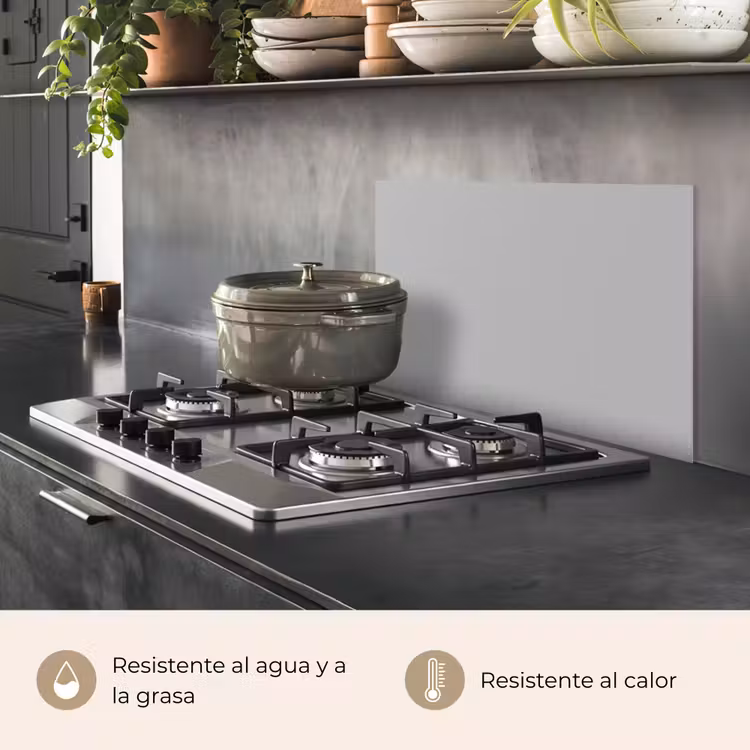 Salpicaderos de cocina - Gris - Estampado liso — 2