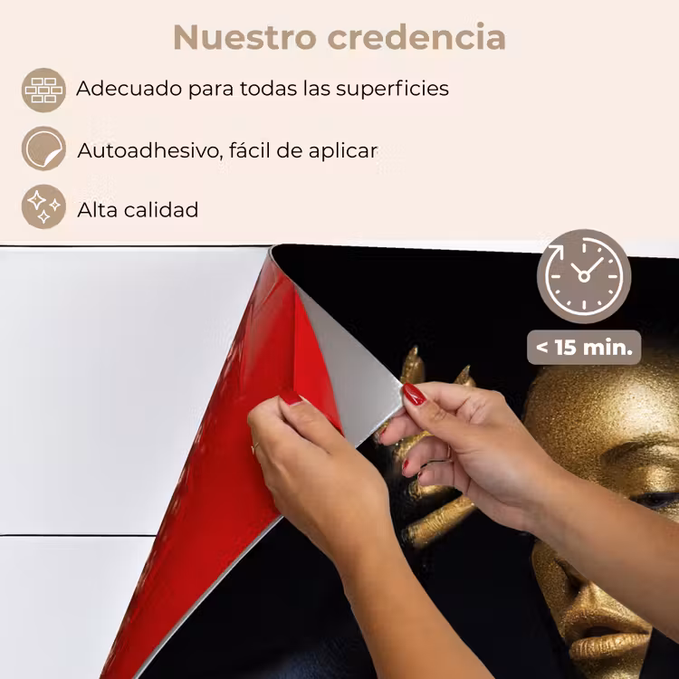 Salpicaderos de cocina - Maquillaje - Arte - Mujer - Lujo - Oro — 4