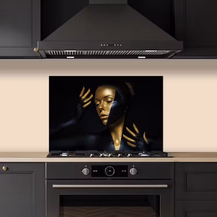 Salpicaderos de cocina - Maquillaje - Arte - Mujer - Lujo - Oro — 5