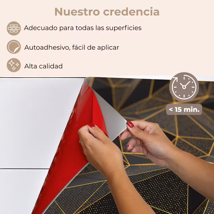 Salpicaderos de cocina - Abstracto - Oro - 3D - Lujo - Arte — 4