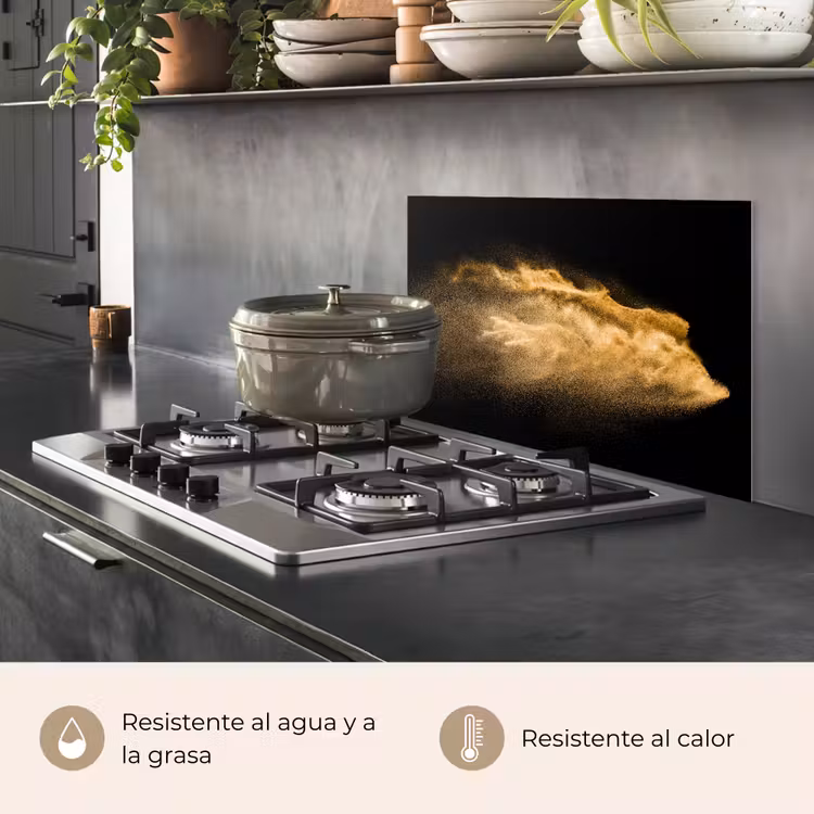 Salpicaderos de cocina - Arena - Oro - Negro - Lujo - Arte — 2