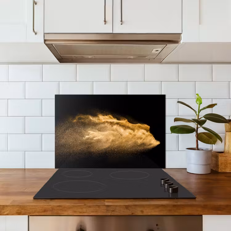 Salpicaderos de cocina - Arena - Oro - Negro - Lujo - Arte — 3